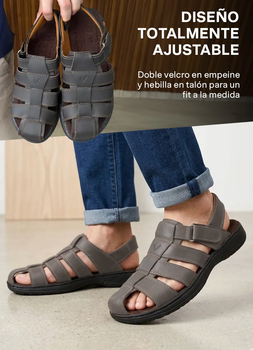 Sandalias 100% cuero