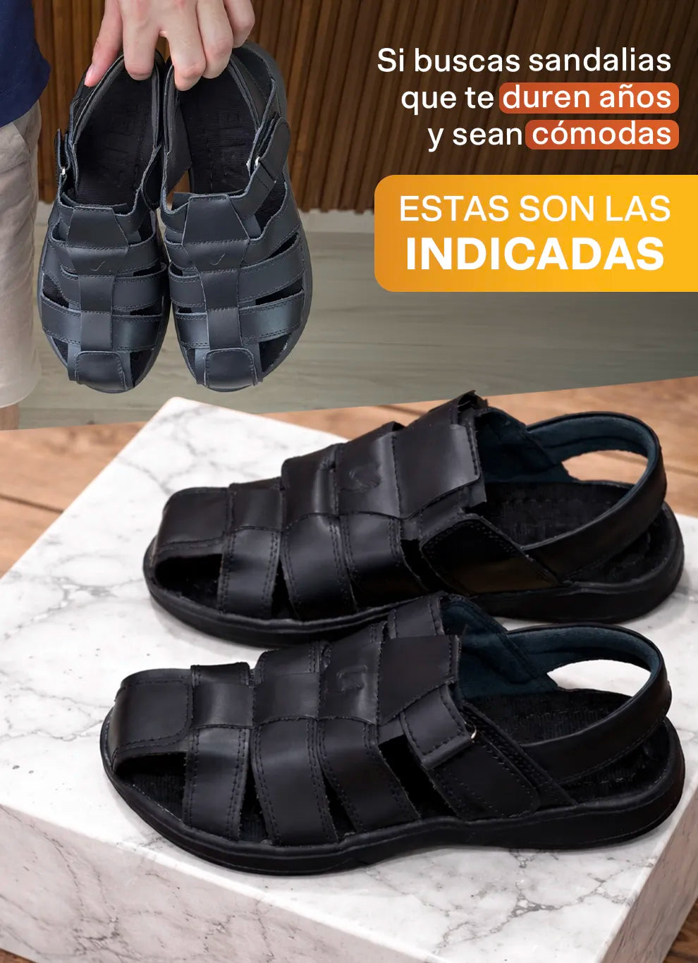 Sandalias 100% cuero